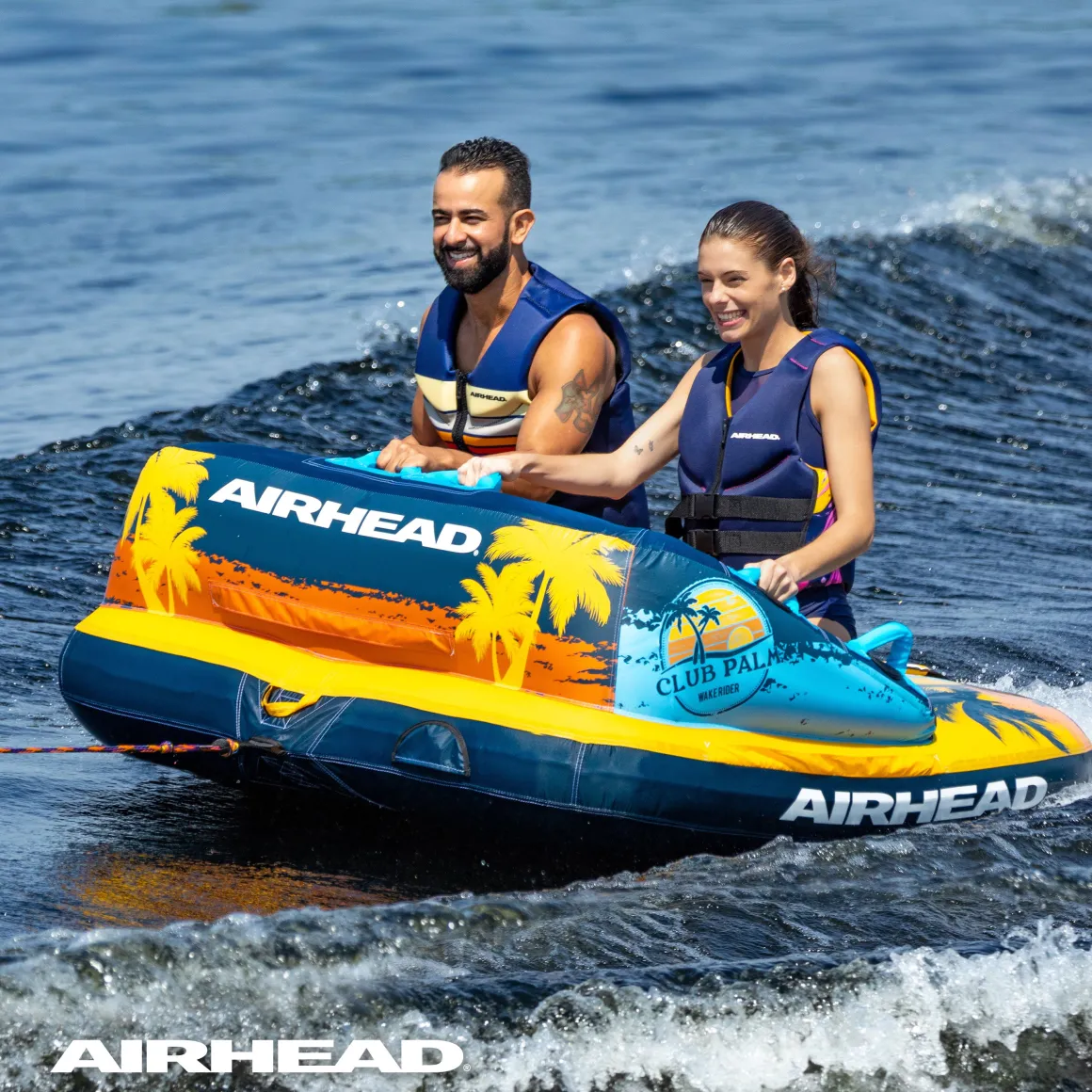 Club Palm | 1-2 Rider Towable Tube for Boating
