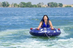 Stars & Stripes Kit | 1 Rider Towable Tube, Pump, Rope for Boating