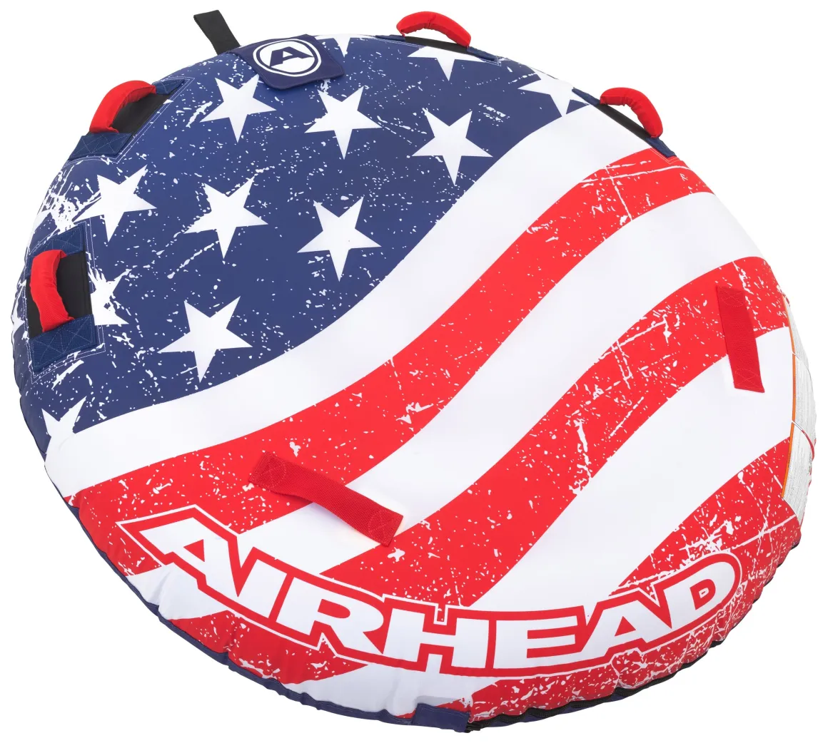 Stars & Stripes Kit | 1 Rider Towable Tube, Pump, Rope for Boating